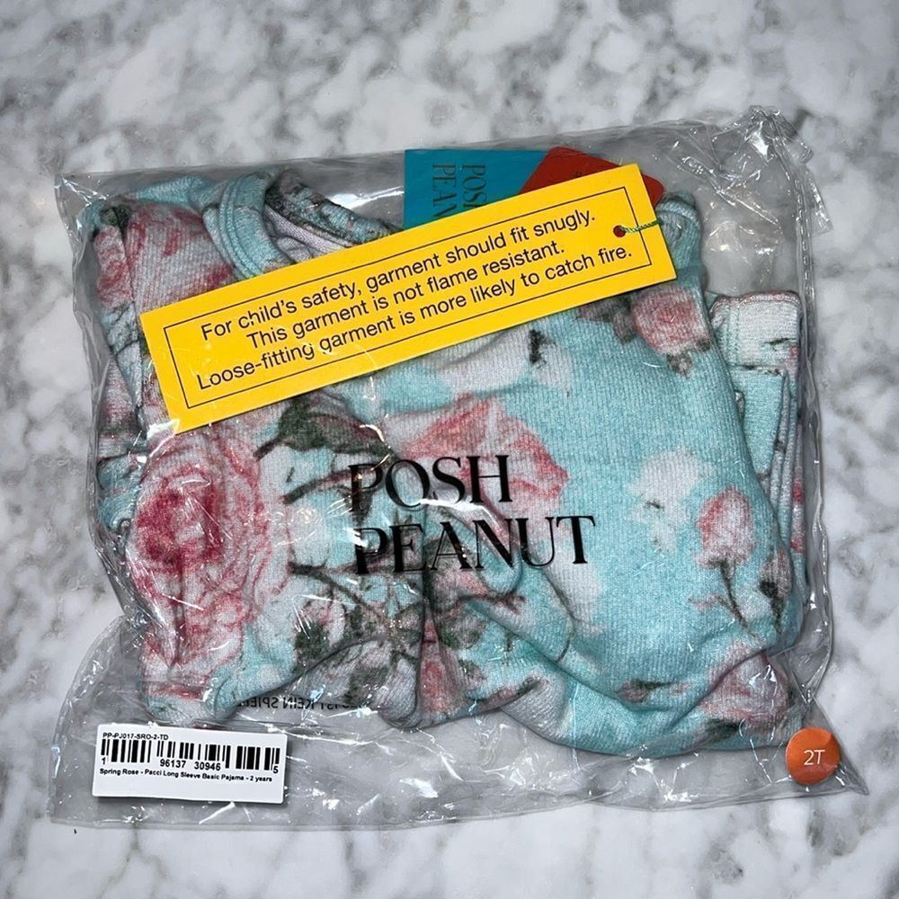 NWT POSH PEANUT SPRING ROSE PACCIONE LONG SLEEVE PJ SET 2T